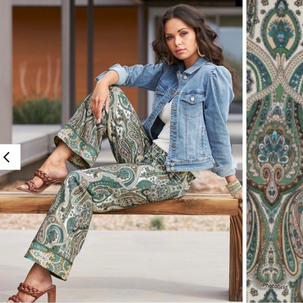 BOSTON PROPER FALL PAISLEY PRINT
PALAZZO PANT - NWOT